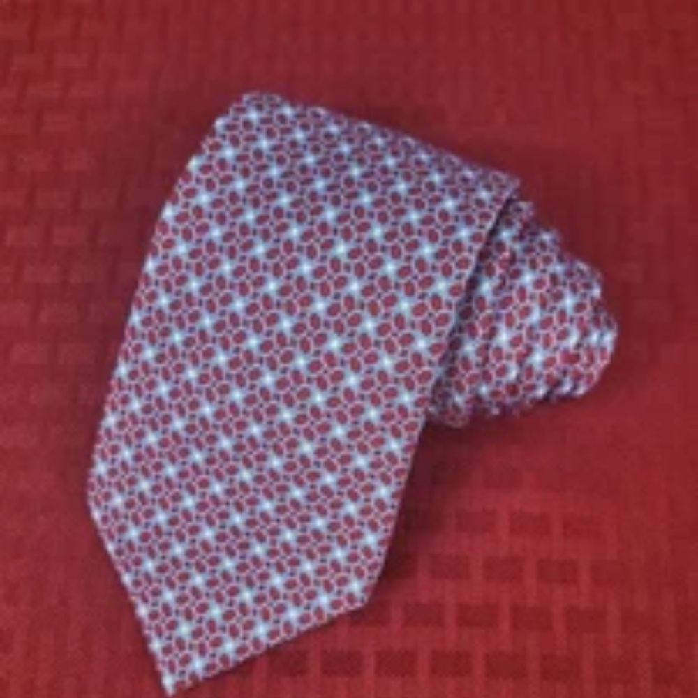Brooks Brothers Red and White Patterned Tie